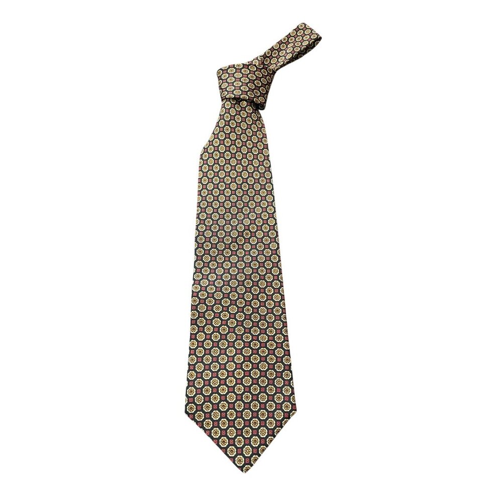Stefano Rossini 100% Silk Tie Geometric Pattern Made in Italy